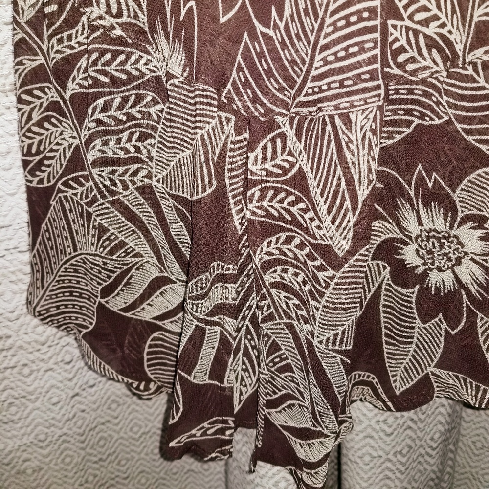 5/$25 Chico's Tropical Maxi Dress Brown Multi 4 - Picture 8 of 8